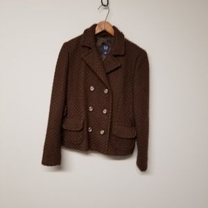 Gap Brown Pea Coat size 8 NWOT